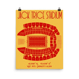 Iowa State Football Jack Trice Stadium Poster print - Stadium Prints