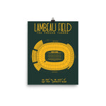 Green Bay Packers Stadium Poster | Lambeau Field - Stadium Prints