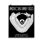 Milwaukee Brewers American Family Field Stadium Print Poster - Stadium Prints