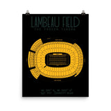 Green Bay Packers Stadium Poster | Lambeau Field - Stadium Prints