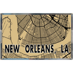 New Orleans, LA City Map Acrylic Trays