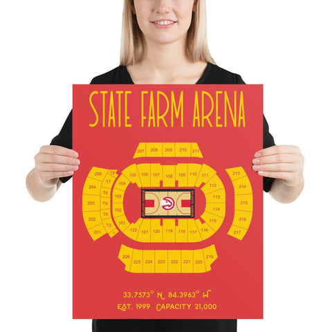 Atlanta Hawks Philips Arena Stadium Poster Print - Stadium Prints
