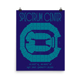 Charlotte Hornets Spectrum Center Stadium Poster Print - Stadium Prints