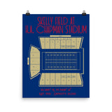 Tulsa Football Skelly Field H.A. Chapman Stadium Poster - Stadium Prints