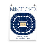Brigham Young University BYU Basketball Marriott Center Poster - Stadium Prints