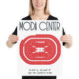 Portland Trailblazers Moda Center Stadium Poster Print - Stadium Prints