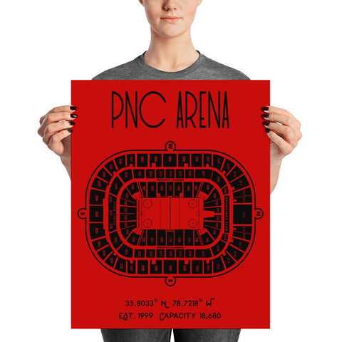 Carolina Hurricanes PNC Arena Stadium Poster Print - Stadium Prints