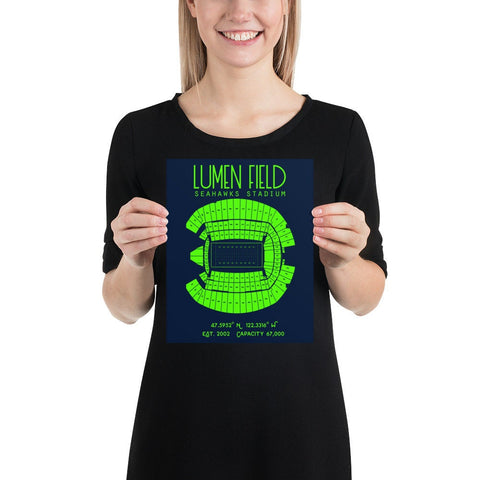 Seattle Seahawks Lumen Field Stadium Poster Print Poster for Sale by Birch  Trail Boutique