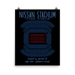 Tennessee Titans Nissan Stadium Poster Print - Stadium Prints