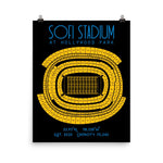 Los Angeles Chargers SoFi Stadium at Hollywood Park Poster Print - Stadium Prints