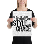 Notorious BIG- To All The Ladies In This Place With Style and Grace | Vintage Music Lyrics Print - Stadium Prints