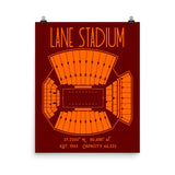 Virginia Tech Football Lane Stadium Poster Print - Stadium Prints