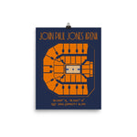 University of Virginia Basketball John Paul Jones Arena Poster - Stadium Prints