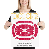 Houston Rockets Toyota Center Stadium Poster Print - Stadium Prints