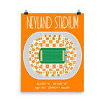 University of Tennessee Volunteers Football Neyland Stadium Poster - Stadium Prints