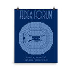 Memphis Grizzlies Fedex Forum Stadium Poster Print - Stadium Prints