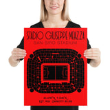AC Milan San Siro Stadio Giuseppe Meazza Stadium Poster Print - Stadium Prints