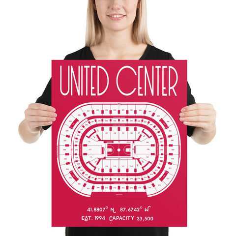 Chicago Bulls United Center Stadium Poster Print - Stadium Prints