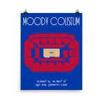 Southern Methodist University Moody Coliseum Stadium Poster Print | SMU Basketball - Stadium Prints