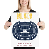 Denver Nuggets Ball Arena Poster Print - Stadium Prints