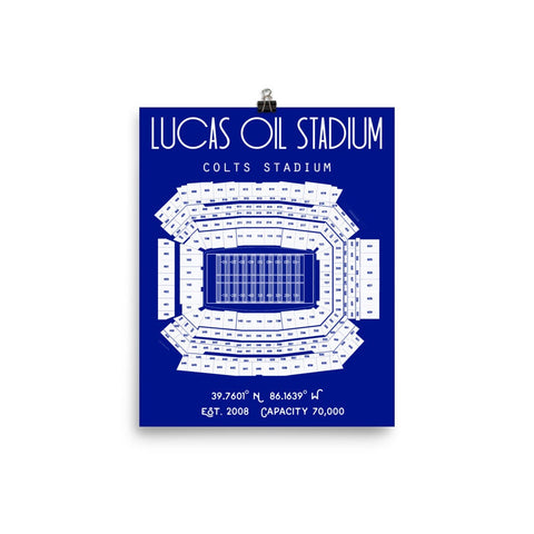 Lucas Oil Stadium - Indianapolis Colts Art Print - the Stadium Shoppe