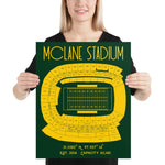 Baylor University Football McLane Stadium Poster - Stadium Prints