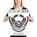 Los Angeles Dodger Stadium Poster Print - Stadium Prints