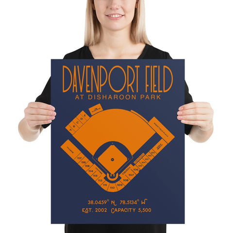 Virginia Baseball Davenport Field Stadium Poster Print - Stadium Prints