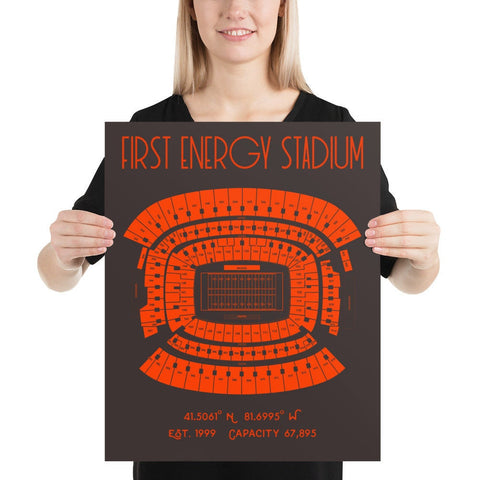 Cleveland Browns First Energy Stadium Poster - Stadium Prints