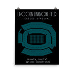 Philadelphia Eagles Lincoln Financial Stadium Poster Print - Stadium Prints