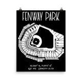 Boston Red Sox Fenway Park Baseball Poster - Stadium Prints