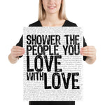 Shower the People You Love with Love | James Taylor Vintage Music Lyrics Print - Stadium Prints