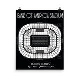 Carolina Panthers Bank of America Stadium Poster Print - Stadium Prints