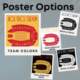 University of Utah Rice-Eccles Stadium Seating Chart Poster Print - Stadium Prints