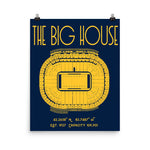 University of Michigan Wolverines Football The Big House Stadium Poster - Stadium Prints
