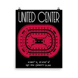 Chicago Bulls United Center Stadium Poster Print - Stadium Prints