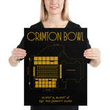 Alabama State Football Cramton Bowl Stadium Poster Print - Stadium Prints