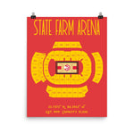 Atlanta Hawks Philips Arena Stadium Poster Print - Stadium Prints