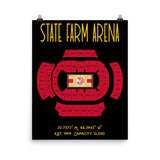 Atlanta Hawks Philips Arena Stadium Poster Print - Stadium Prints