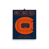 Denver Broncos Empower Field at Mile High Stadium Poster Print - Stadium Prints