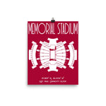 Indiana University Memorial Stadium Hoosiers Football Poster Print - Stadium Prints