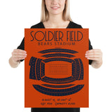 Chicago Bears Soldier Field Stadium Poster - Stadium Prints