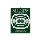 New York Jets Met Life Stadium Poster Print - Stadium Prints