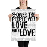 Shower the People You Love with Love | James Taylor Vintage Music Lyrics Print - Stadium Prints