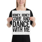 Honey Honey Come And Dance With Me- Dave Matthews Band - Stadium Prints