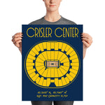 University of Michigan Basketball Crisler Center Poster - Stadium Prints