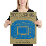 InterMilan San Siro Stadium Stadio Giuseppe Meazza Stadium Poster Print - Stadium Prints