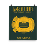 Green Bay Packers Stadium Poster | Lambeau Field - Stadium Prints