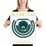 Oakland Athletics RingCentral Coliseum Football Stadium Poster Print - Stadium Prints