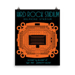 Miami Dolphins Hard Rock Stadium Poster Print - Stadium Prints